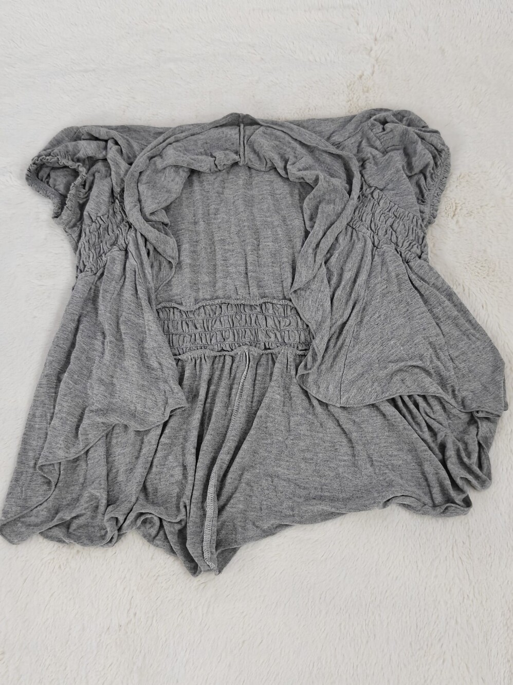 Rue21 Gray Ruched Short Sleeve Tunic Top